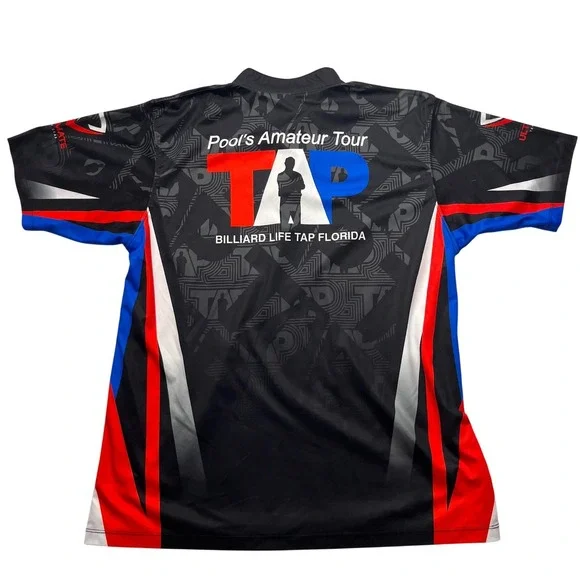 Ultimate Team Gear TAP Florida Billiards Pool Amateur Tour Jersey Mens Black L - Picture 5 of 8